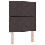 Lit sommier vidaXL avec matelas marron foncé 80x200 cm en tissu