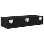 vidaXL Étagère murale avec tiroirs noir 80x33x17 cm bois d'ingénierie