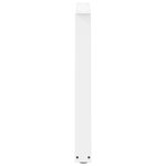 vidaXL Pieds de table à manger en forme de V  2 pièces  blanc  100 x (72-73 3) cm  acier