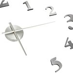 vidaXL Horloge murale 3D Design moderne Argenté 100 cm XXL