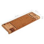 vidaXL Tapis d'escalier autoadhésifs 5 Pièces 65x21x4 cm Beige
