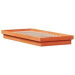 vidaXL Cadre de lit à LED sans matelas 90x200 cm bois massif