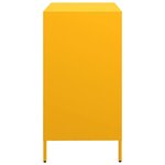 vidaXL Buffet jaune moutarde 68x39x73 5 cm acier laminé à froid