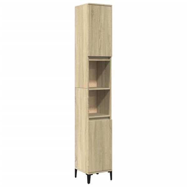 vidaXL Armoire salle de bain chêne sonoma 30x30x190 cm