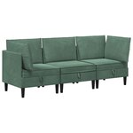 vidaXL Ensemble de meubles pour le salon 3 Pièces Vert Mer Velours