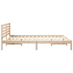 vidaXL Cadre de lit avec tête de lit Marron 160 x 220 cm Pin massif