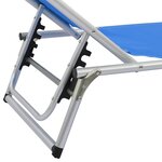 vidaXL Chaises longues pliables et toit lot de 2 Aluminium textilène