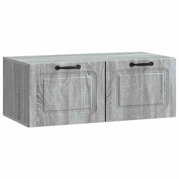 vidaXL Meuble TV mural Sonoma gris 78 5 x 41 x 30 cm Bois d'ingénierie