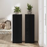 vidaXL Support de Plante Chêne noir 33 x 33 x 100 cm Bois d'ingénierie