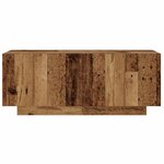 vidaXL Meuble TV avec lumières LED vieux bois bois d'ingénierie