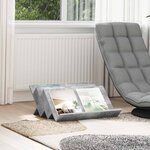 vidaXL Étagère à magazines avec étagère Gris Béton 65 x 53 x 28 5 cm