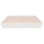 vidaXL Cadre de lit sans matelas blanc bois de pin massif