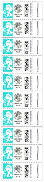 Roulette 300 timbres Marianne de l'avenir - Lettre Services Plus