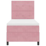 vidaXL Lit à ressorts avec matelas Rose 90 x 200 cm Velours