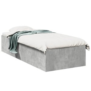 vidaXL Cadre de lit sans matelas gris béton 100x200 cm