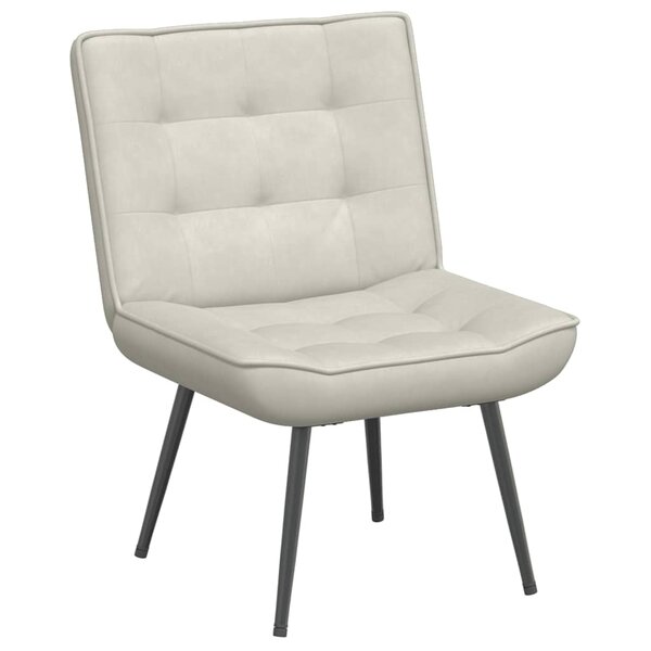 vidaXL Chaise de relaxation crème 64x74x84 cm velours