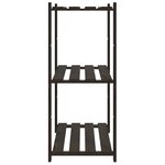 vidaXL Support de rangement à 3 niveaux noir 80x38x90 cm bois pin