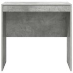 vidaXL Bureau Gris béton 80 x 50 x 76 cm Bois d'ingénierie
