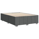 vidaXL Cadre de lit sans matelas gris foncé 140x200 cm tissu