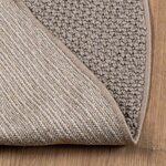 vidaXL Tapis de surface Rond LUGO Taupe Ø 200 CM Polyester