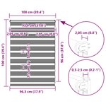 vidaXL Store zèbre noir 100x100 cm largeur du tissu 95 9 cm polyester