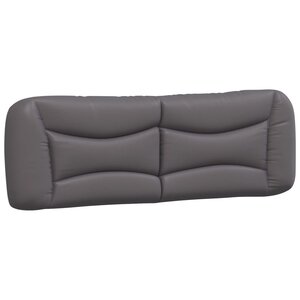vidaXL Coussin de tête de lit gris 160 cm similicuir