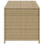 vidaXL Boîte de rangement de jardin mélange beige 190L résine tressée