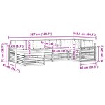 vidaXL Ensemble de canapés d'extérieur 6 pc Blanc et crème Polyester