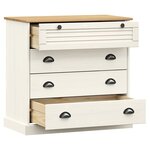 vidaXL Commode VIGO blanc 80x40x76 cm bois massif de pin