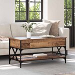 vidaXL Table basse Bois Ancien 100 x 50 x 50 cm Bois d'ingénierie