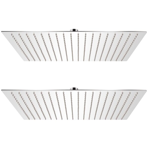 vidaXL Pomme de douche plongeante 2 Pièces Acier inoxydable 50x50 cm
