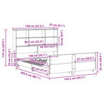 vidaXL Cadre de lit sans matelas blanc 140x200 cm bois de pin massif