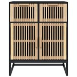 vidaXL Buffet noir 60x30x75 cm bois d'ingénierie
