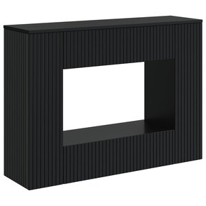 vidaXL Table console Rayé Noir 101 x 29 x 74 cm Bois d’ingénierie