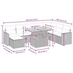 vidaXL Salon de jardin avec coussins 9 Pièces beige résine tressée