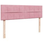 vidaXL Cadre de lit ottoman avec matelas rose 140x190 cm velours