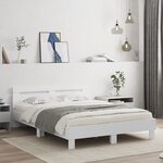 vidaXL Cadre de lit sans matelas blanc 150x200 cm