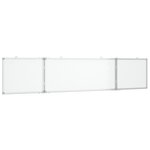 Tableau magnétique panneau écriture école maison bureau pliable 200 x 40 x 1 7 cm aluminium 02_0045528