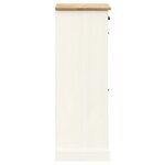 vidaXL Armoire à chaussures VIGO 60x35x96 cm blanc bois massif de pin