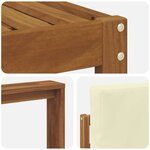 vidaXL Ensemble de canapés d'extérieur 6 pc Naturel et Crème