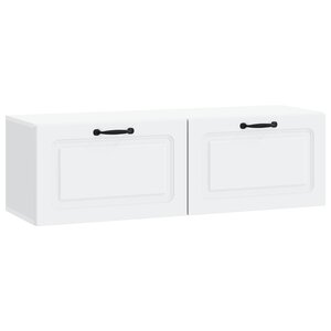 vidaXL Meuble TV mural Blanc 98 x 31 x 30 cm Bois d'ingénierie