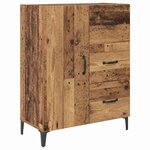 vidaXL Haut Armoire Bois Ancien 69 5 x 34 x 180 cm Bois d'ingénierie