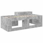 vidaXL Lit haut pour enfants avec bureau Gris béton Bois d'ingénierie