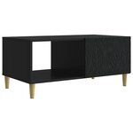 vidaXL Table basse Noir 90 x 50 x 40 cm Bois d'ingénierie