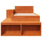 vidaXL Cadre de lit sans matelas cire marron 75x190 cm bois pin massif