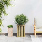 vidaXL Jardinière Marron 33 x 33 x 45 cm Pin imprégné