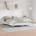 vidaXL Cadre de lit blanc 150x200 cm bois d'ingénierie