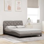 vidaXL Cadre de lit sans matelas taupe 120x200 cm tissu