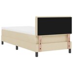 vidaXL Lit boxspring avec matelas avec matelas Crème 90 x 190 cm tissu