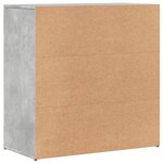 vidaXL Buffet gris béton 79x38x80 cm bois d'ingénierie